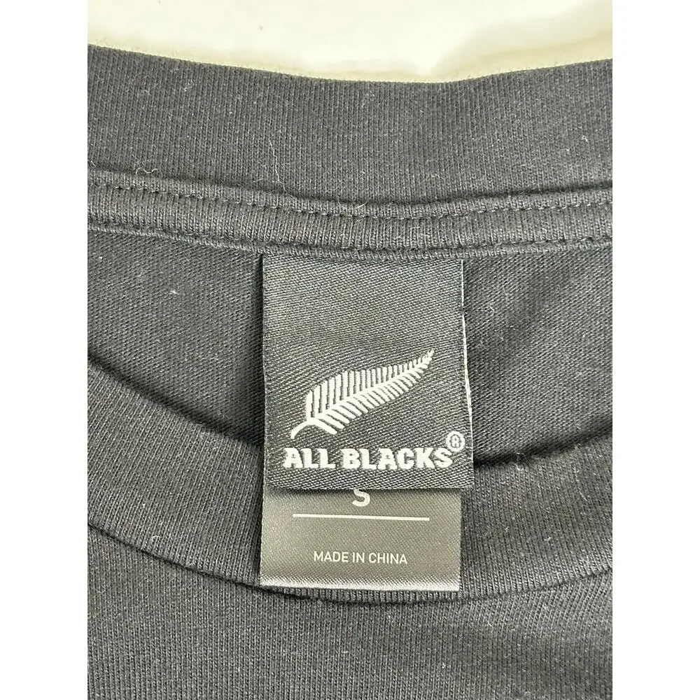 Adidas All Blacks Shirt Mens S New Zealand Rugby Tee Black Silver Fern Graphic
